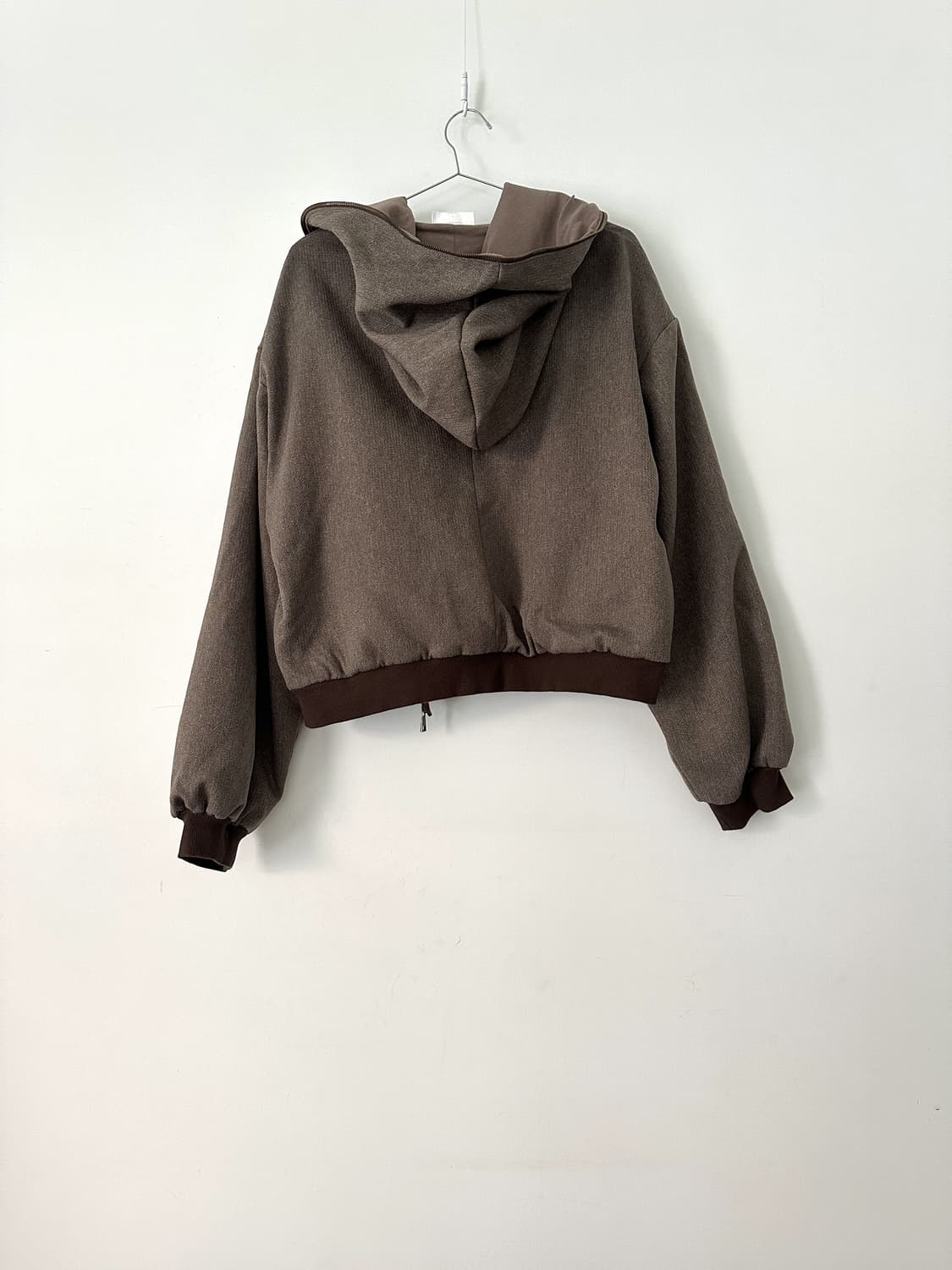 Multi way lining zip up jacket / brown 상품이미지10