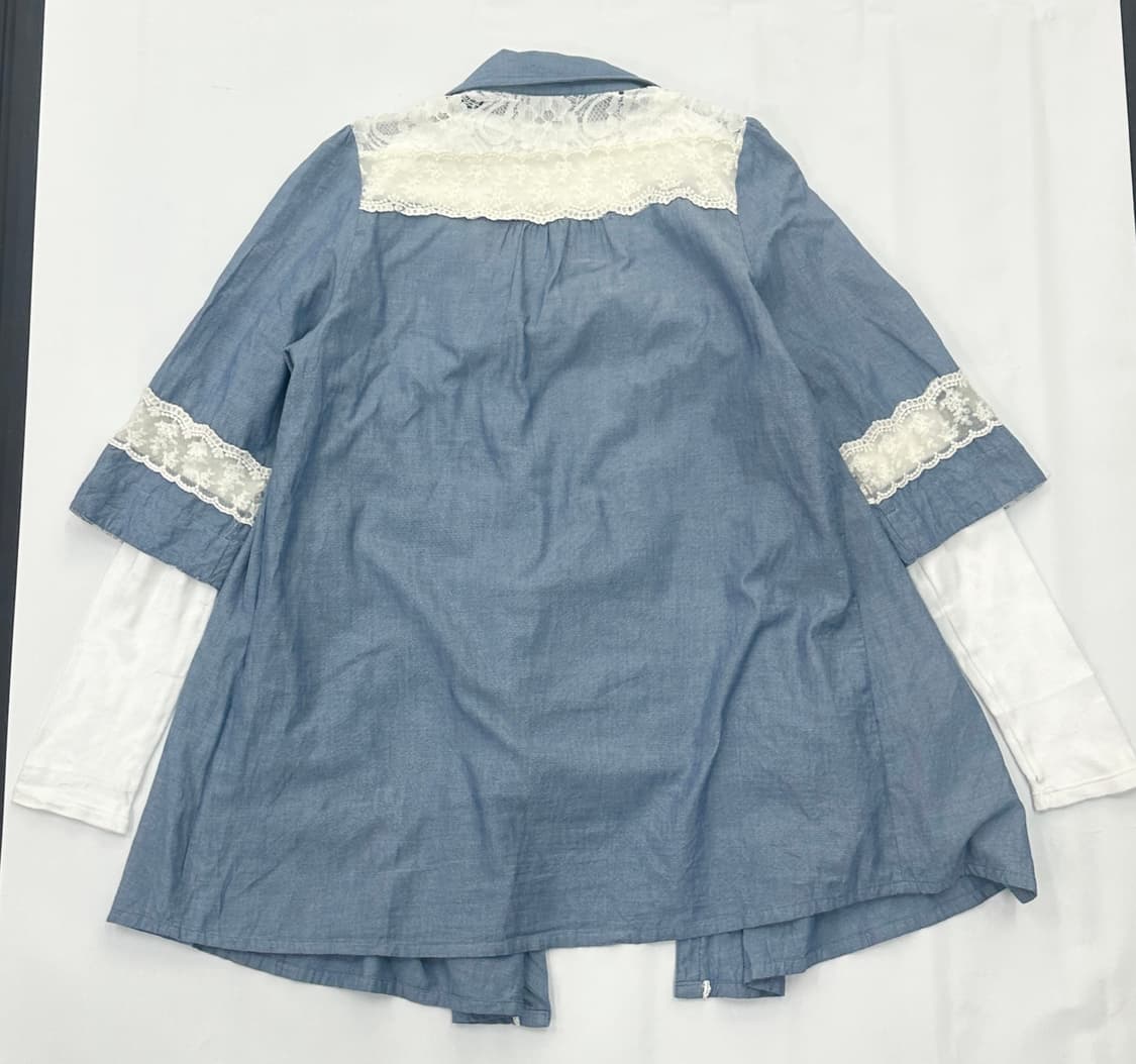 🦋엑시즈팜 레이어드 블라우스 셔츠🦋 레이스 프릴 하구미 갸루 빈티지 상품이미지3