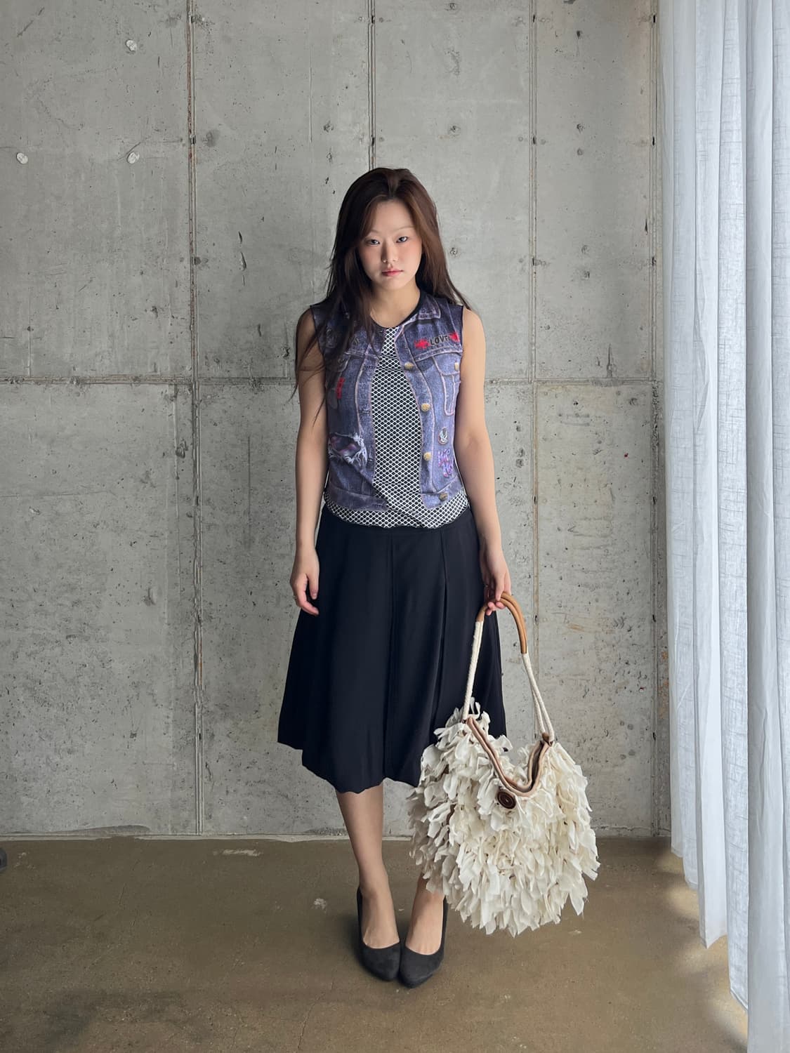 Rene 르네 벌룬 스커트 블랙 상품이미지2