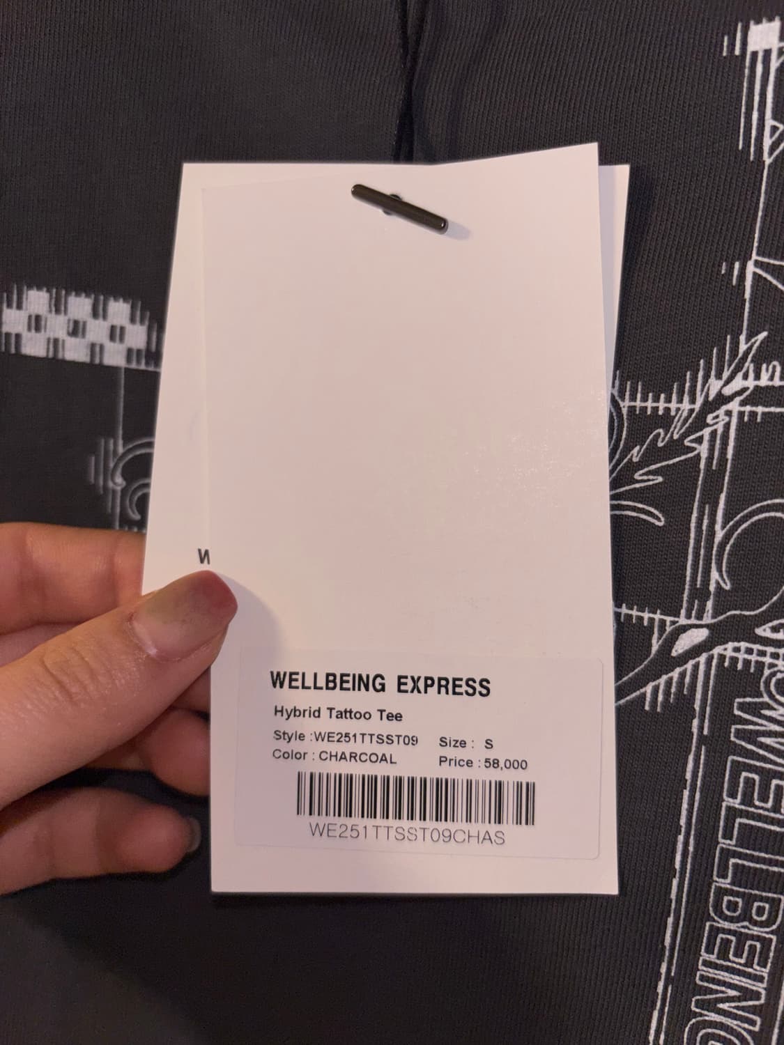 웰빙익스프레스 Hybrid Tattoo Tee Charcoal 상품이미지3