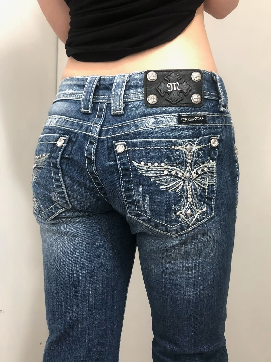 MISSME cubic detail lowrise denim pants  상품이미지3