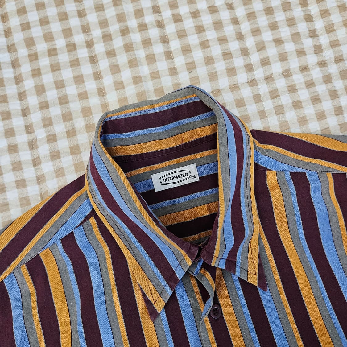인터메조 스트라이프 긴소매 셔츠 남자100 상품이미지2