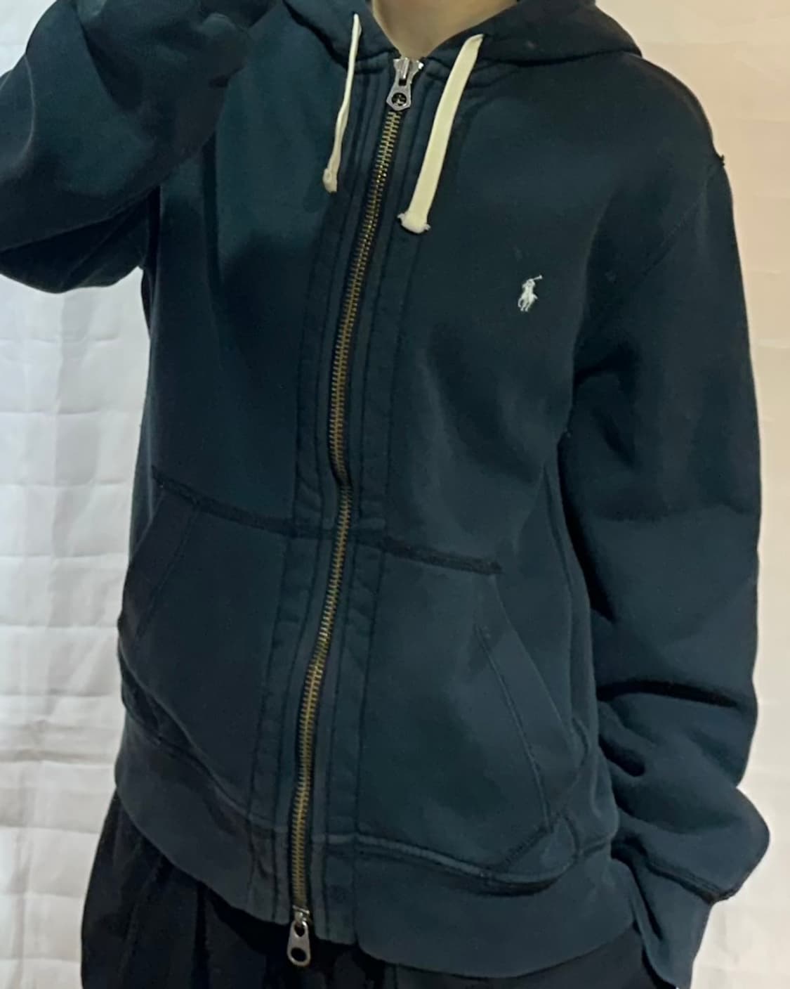 폴로랄프로렌 화이트 포니 네이비 후드집업 상품이미지1