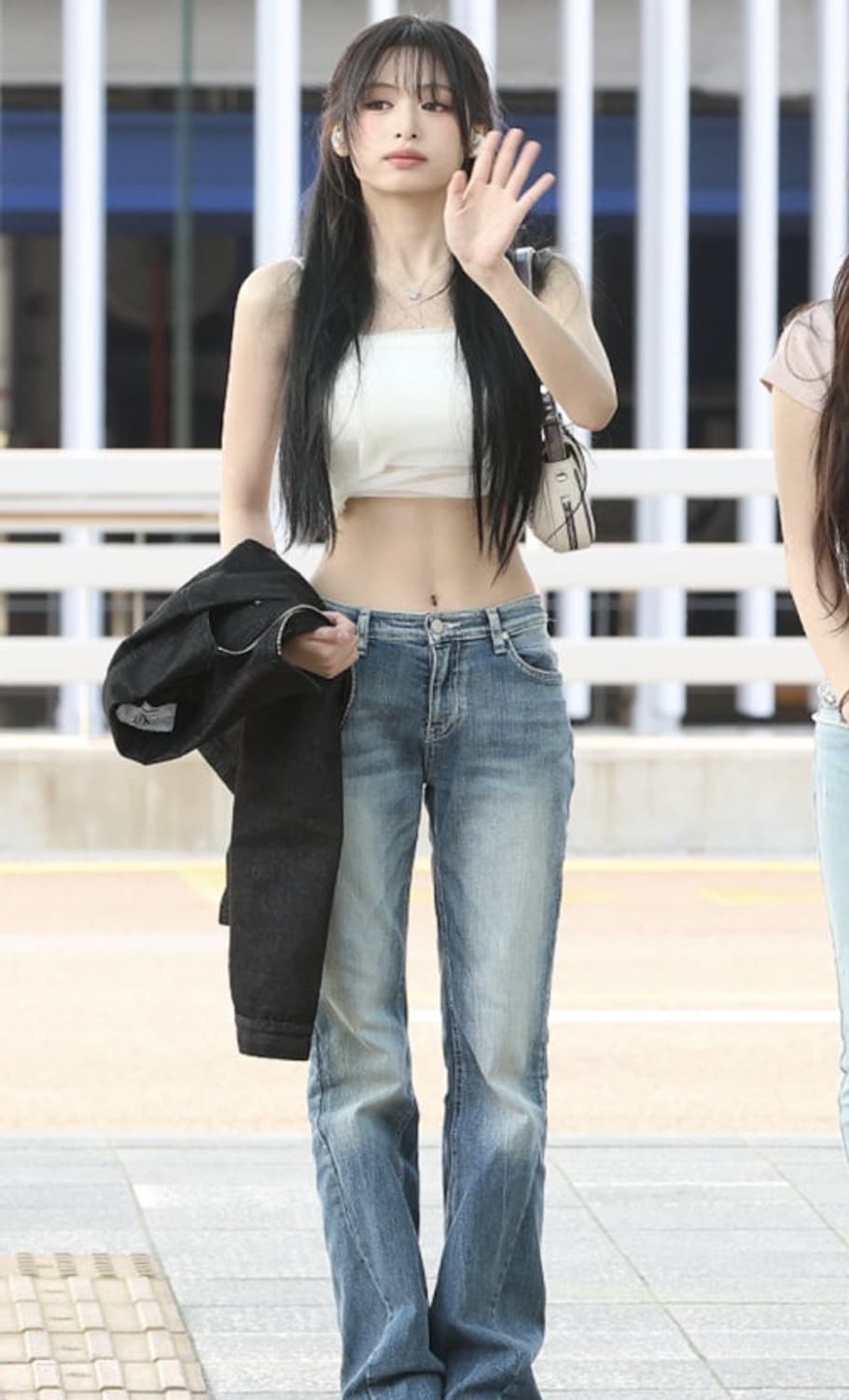 시너진 링클 캣워싱 로우라이즈 라이트블루 상품이미지3
