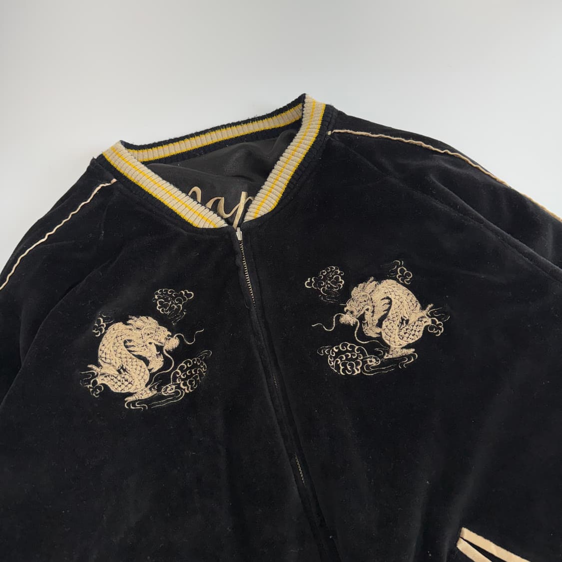 Vintage 리버시블 블랙 벨벳 스카쟌  상품이미지8