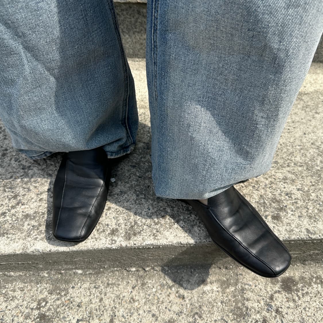 00s 블랙 프라다 스포츠 스퀘어 토 슬리퍼 뮬 상품이미지10