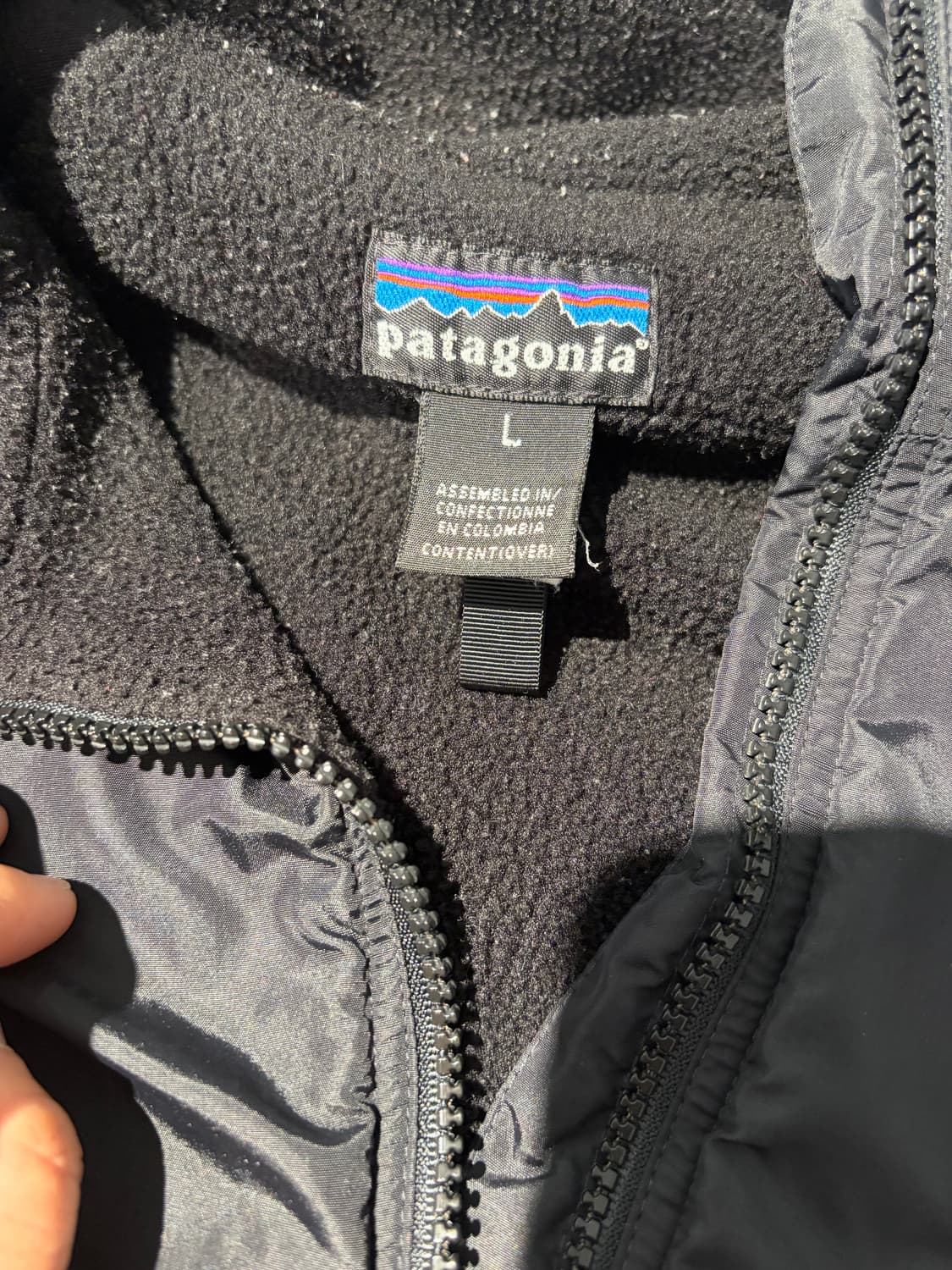 90s 파타고니아 자수 쉘드 신칠라 블랙 자켓 상품이미지6