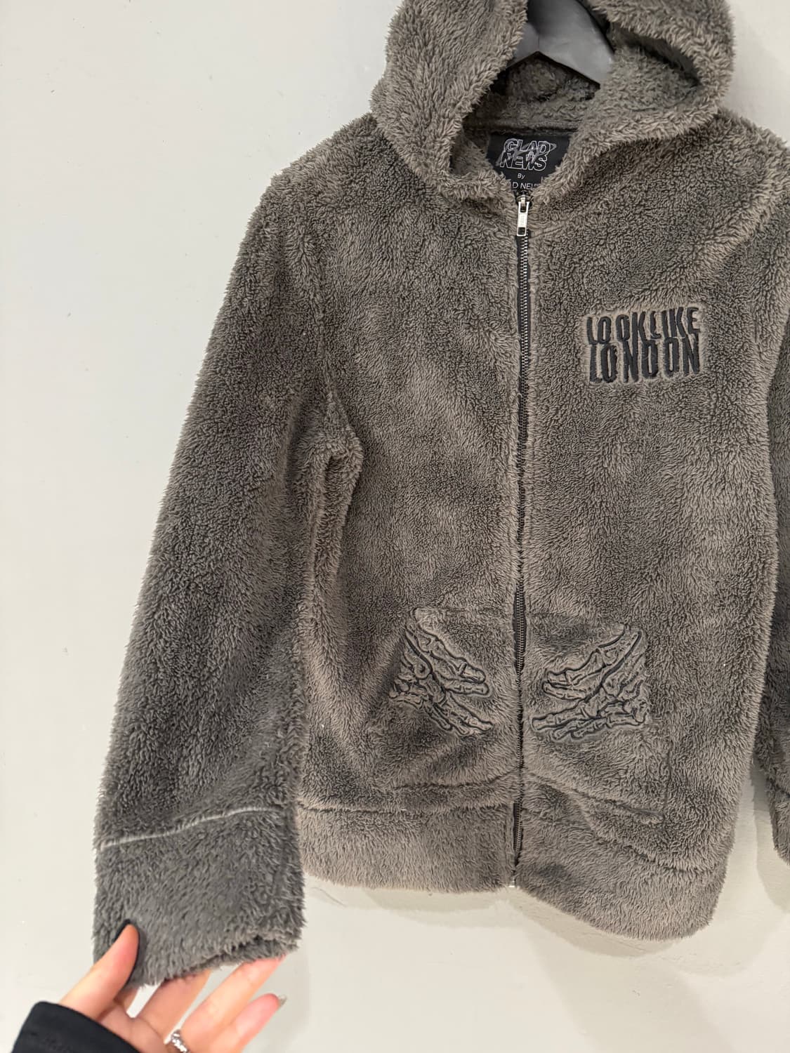 Glad news back wings fleece hood zip-up 상품이미지7