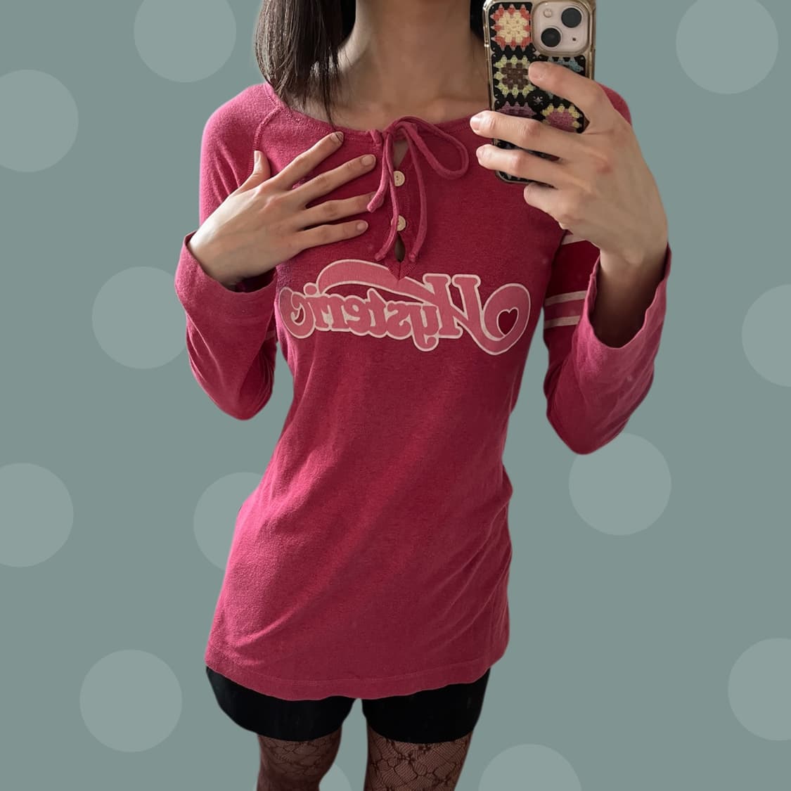히스테릭 글래머 로고 핑크 롱슬리브 상품이미지2