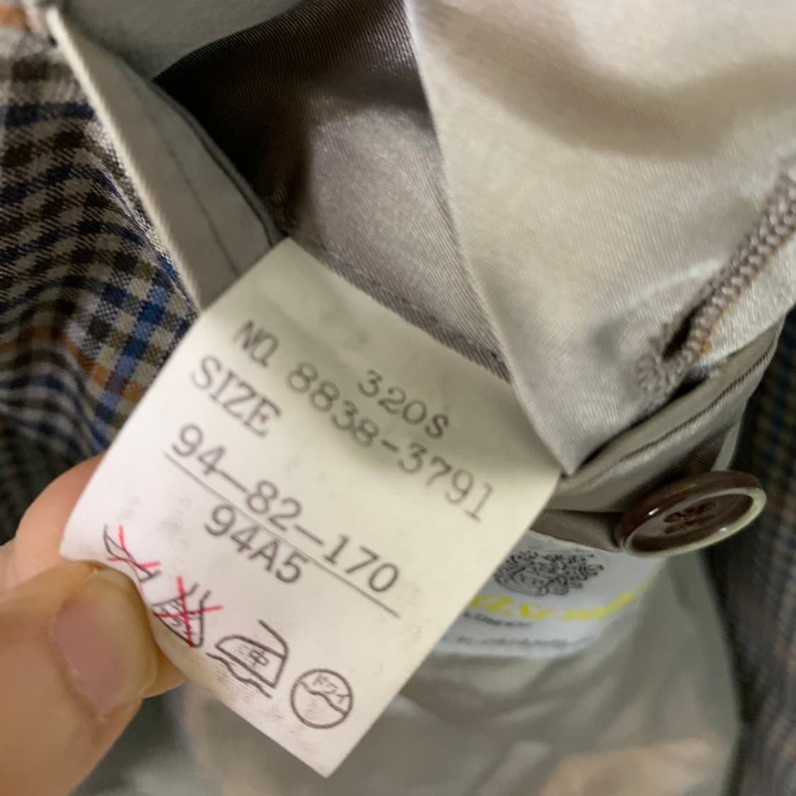 아쿠아스큐텀 체크 울 블레이저 자켓 남성 아우터 긱시크 빈티지 상품이미지6