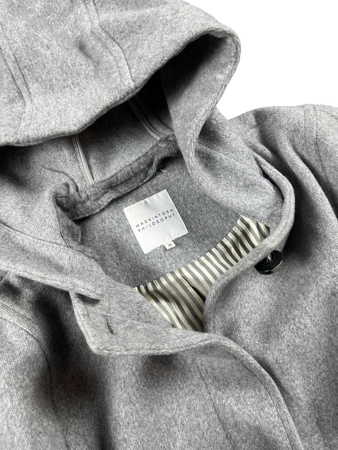 Mackintosh Philosophy 후드 그레이 울 혼방 코트  상품이미지4