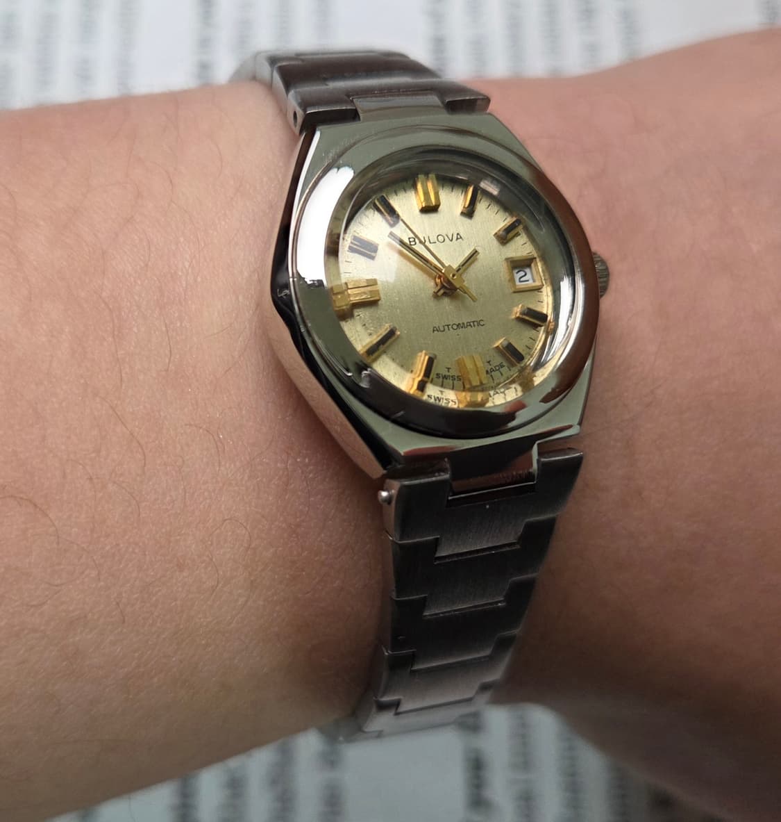 빈티지 부로바 샴골판 와이드보이 인덱스 뻐뻐시 브레이슬릿 여성용    
 상품이미지10