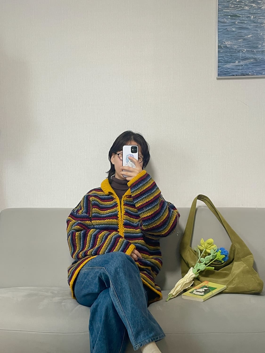 ARTESANIA 에스닉 핸드메이드 니트 가디건 상품이미지2