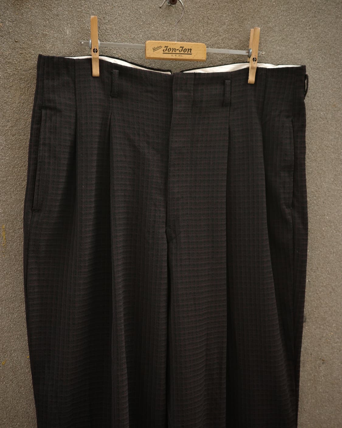 50‘s 빈티지 레이온 자카드 테일러 와이드 슬랙스 상품이미지2