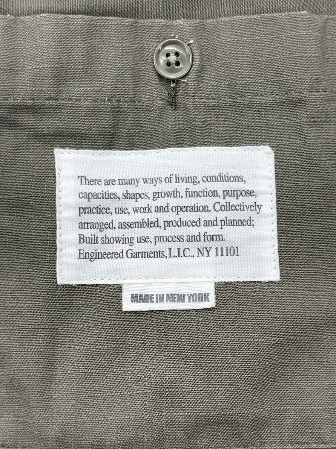 엔지니어드 가먼츠 카키 코튼 립스탑 베드포드 NB 자켓 상품이미지8