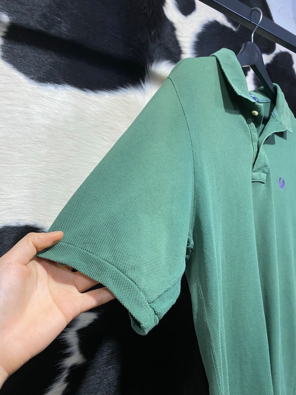 Fred Perry 로고 자수 디테일 그린 반팔티셔츠 상품이미지6