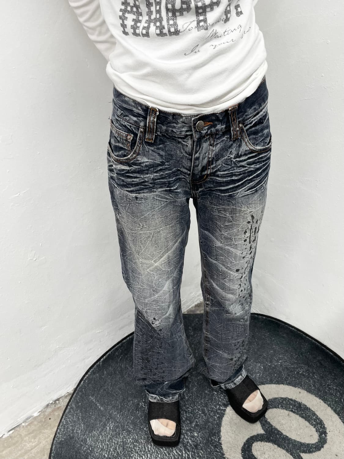 그런지 펑크 워싱 디테일 팬츠 상품이미지2