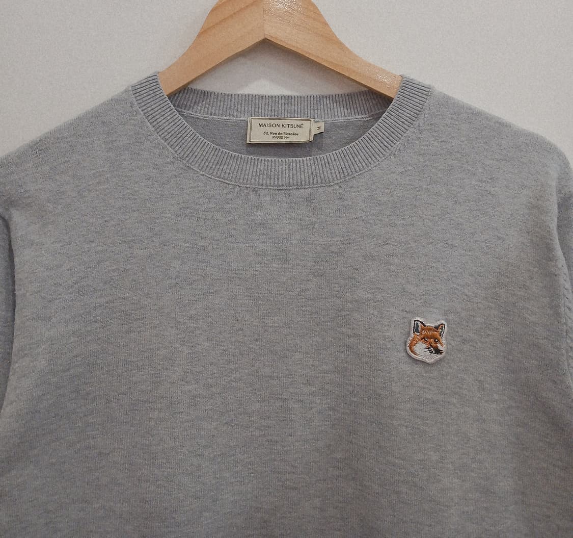메종키츠네 그레이 면니트 상품이미지2