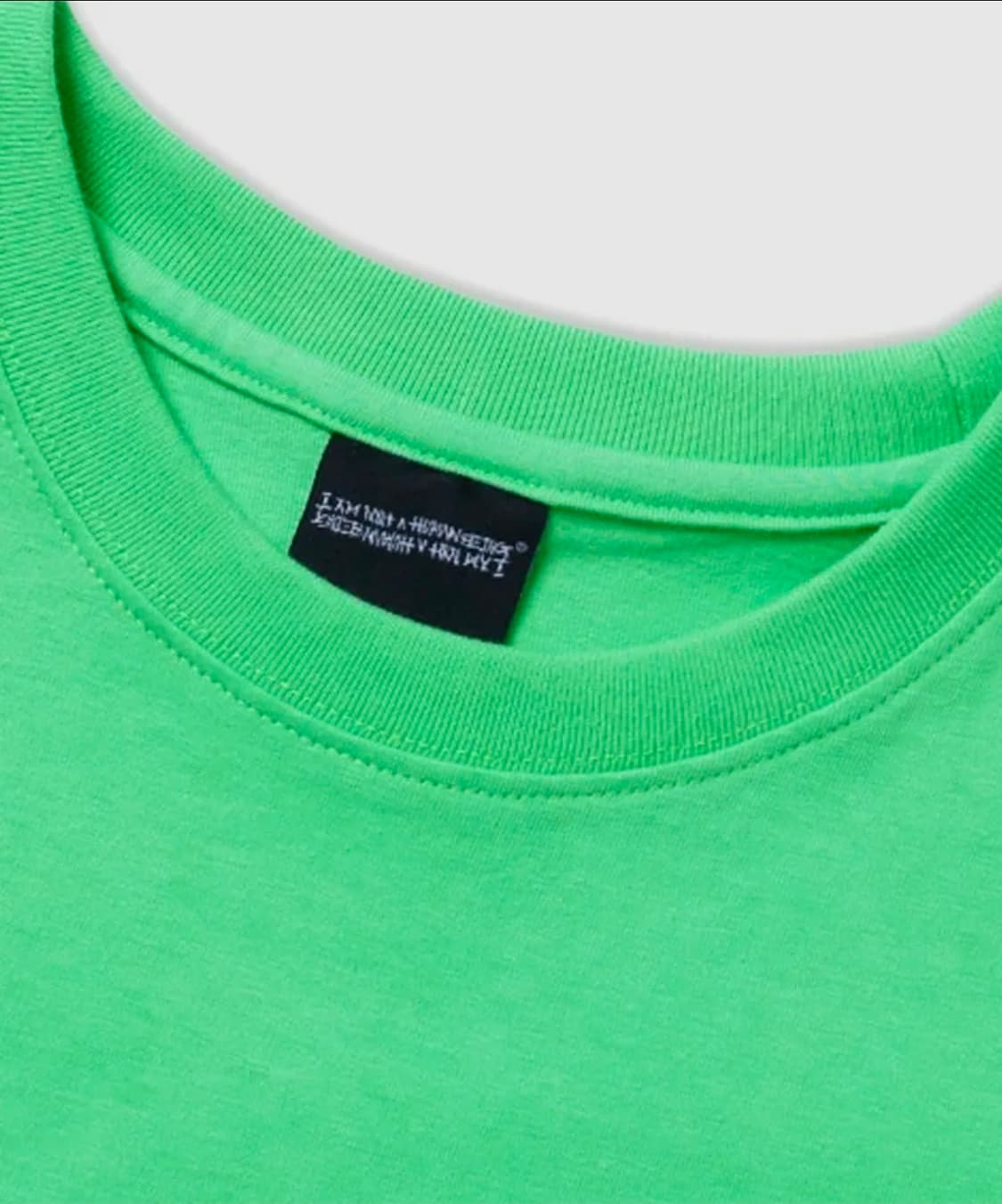 아임낫어휴먼비잉 로고 셔츠 슬리브 티셔츠 민트 휴빙 상품이미지4