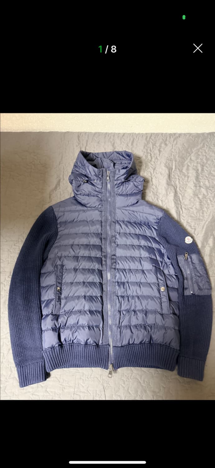 (실착1회)몽클레어  로고패치 니트패딩 팝니다 상품이미지1