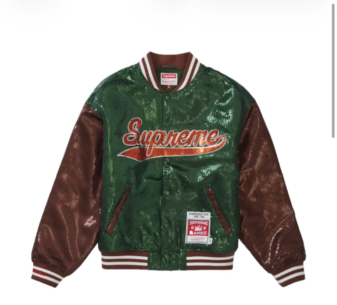 슈프림 미첼앤네스 세퀸 바시티 자켓23ss 상품이미지1