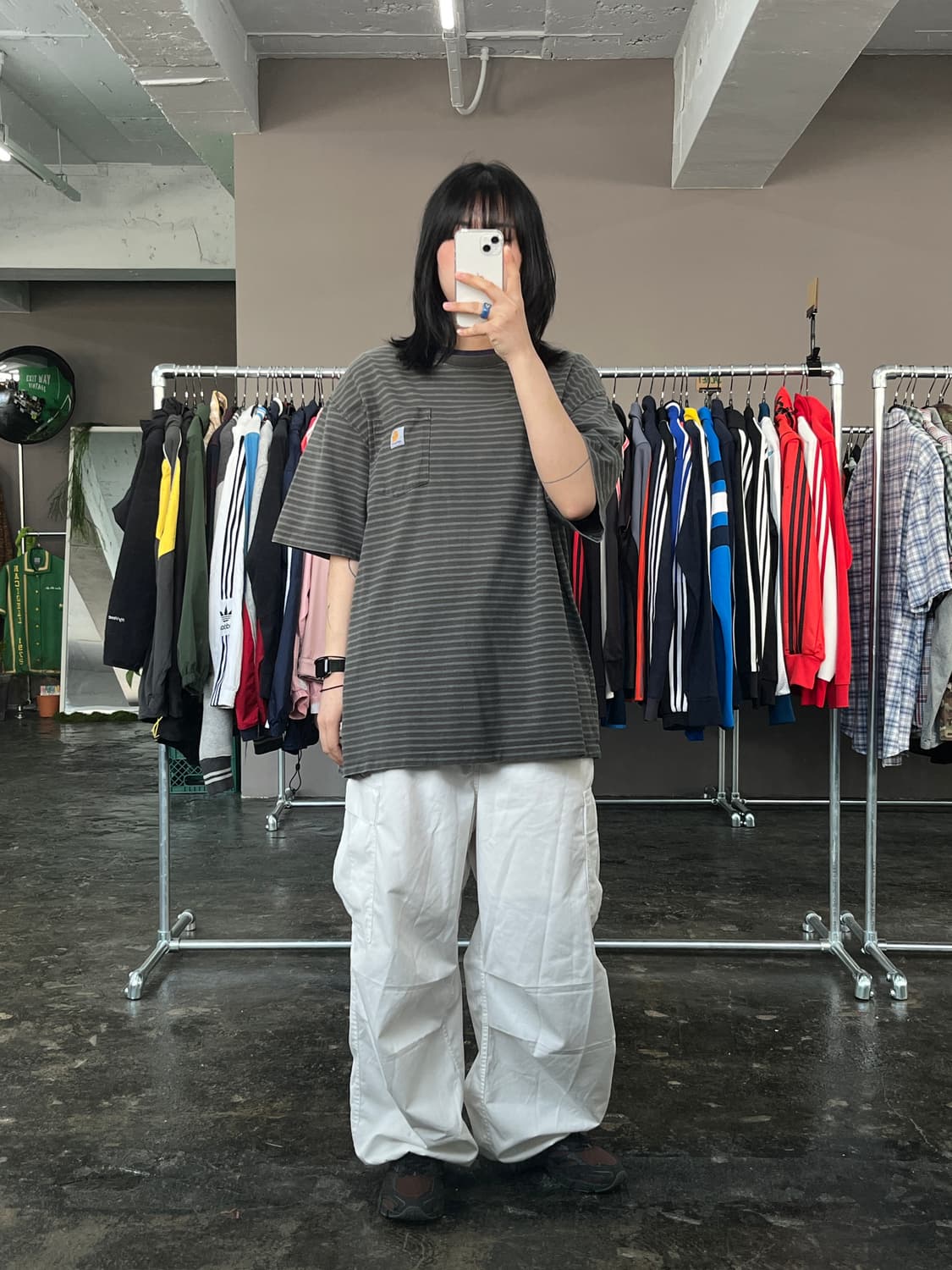 칼하트 스트라이프 반팔 티셔츠 상품이미지3