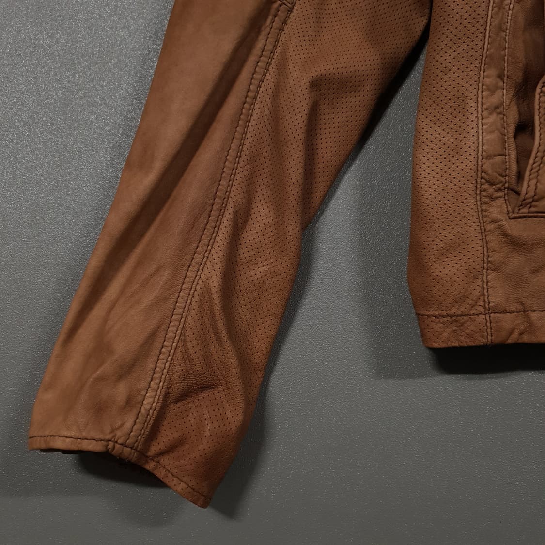 실측 M) COLE HAAN 콜한 싱글 라이더 양가죽 리얼 레더 자켓 상품이미지4