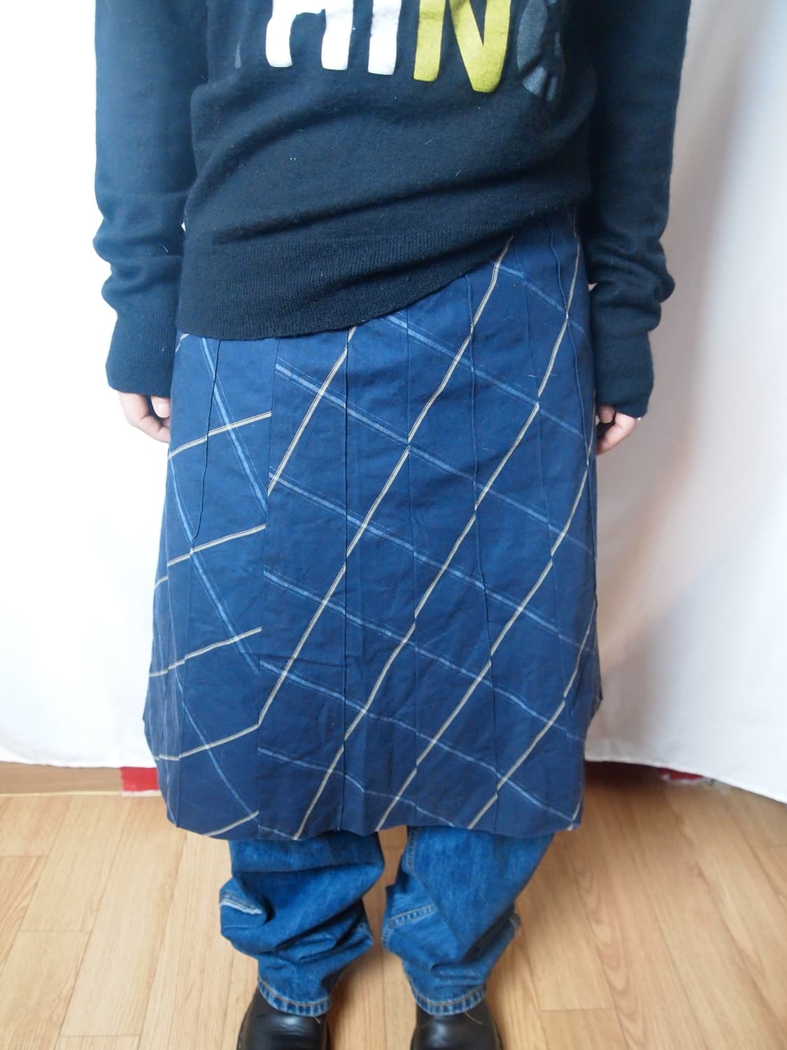 KUMIKYOKU 쿠미코큐 체크 플리츠 스커트 상품이미지4