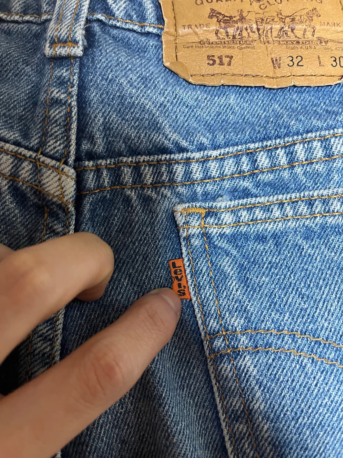 32x30 리바이스 517 90s usa 빈티지 오렌지탭 상품이미지6