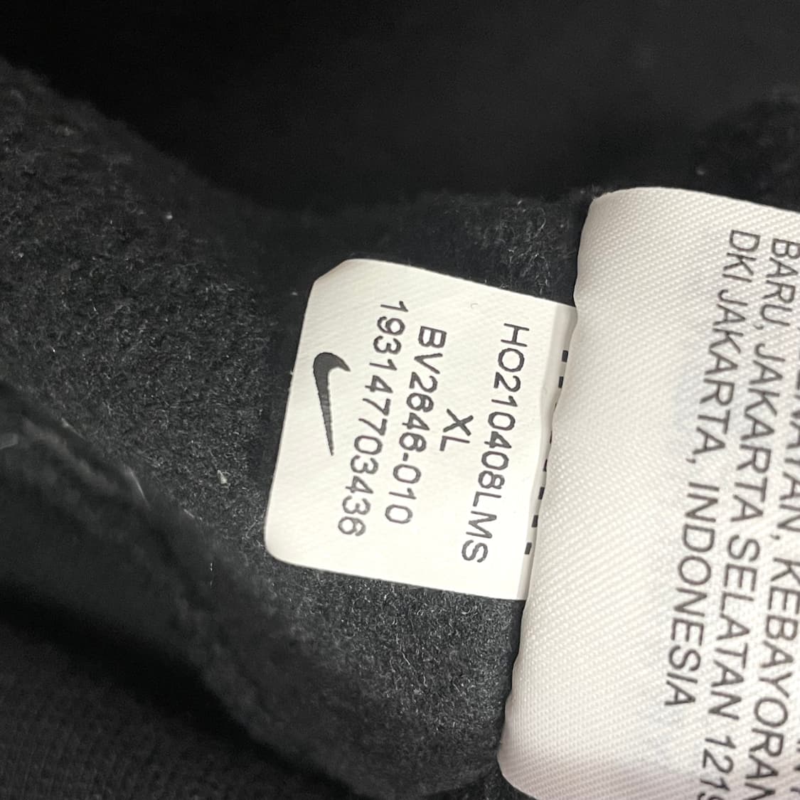 나이키 스펠로고 블랙 풀집업 기모 후드집업 여성XL 상품이미지7