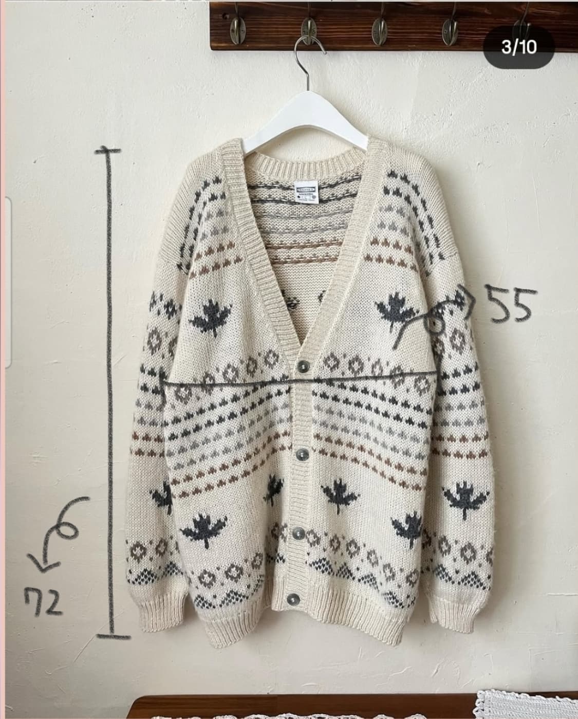 빈티지 캐나다 단풍 니트가디건 상품이미지9