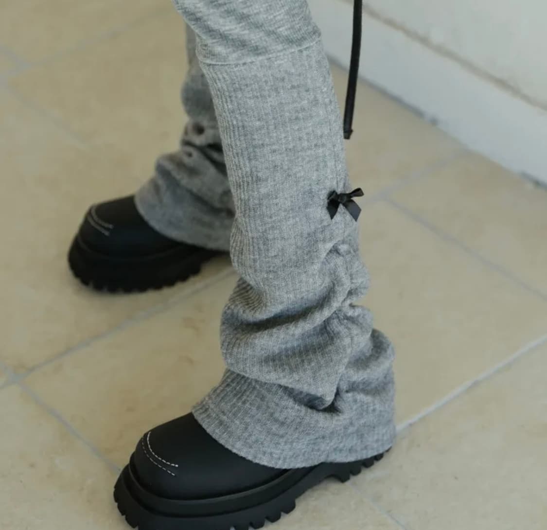 새상품) 틸데서울 엘리엇 셔링 리본 배색 레깅스 블랙 상품이미지2