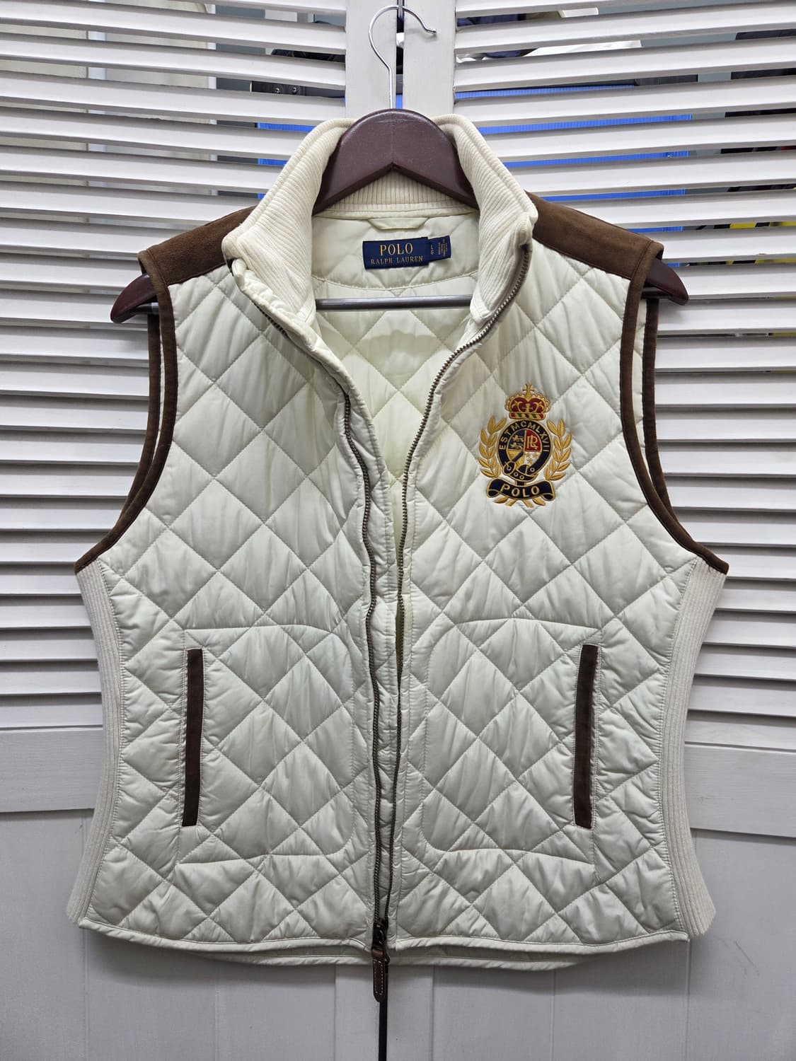 폴로 랄프로렌 아이보리 퀼팅 베스트 상품이미지2