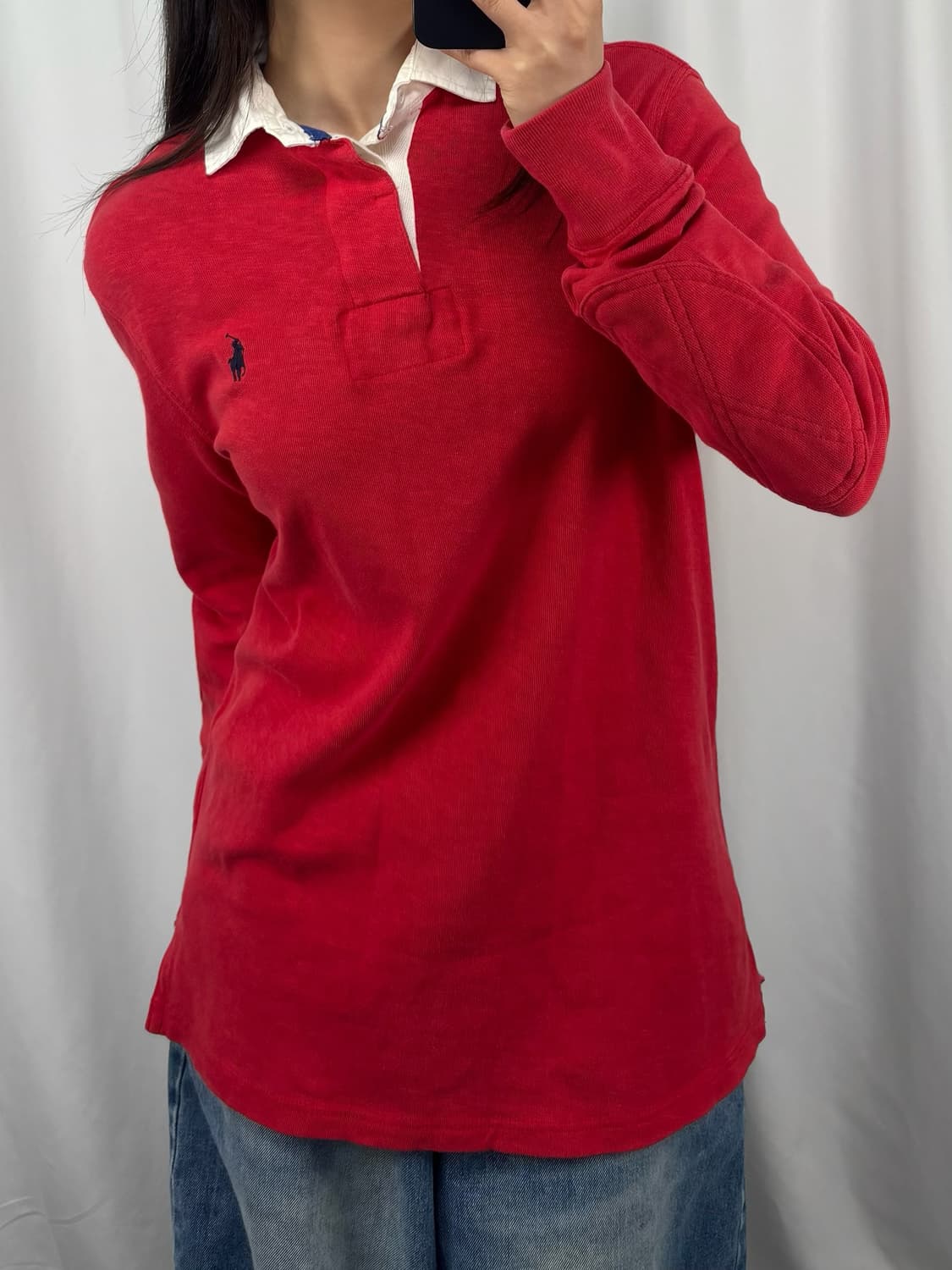 폴로 엘보우 패치 긴팔 럭비티 상품이미지2