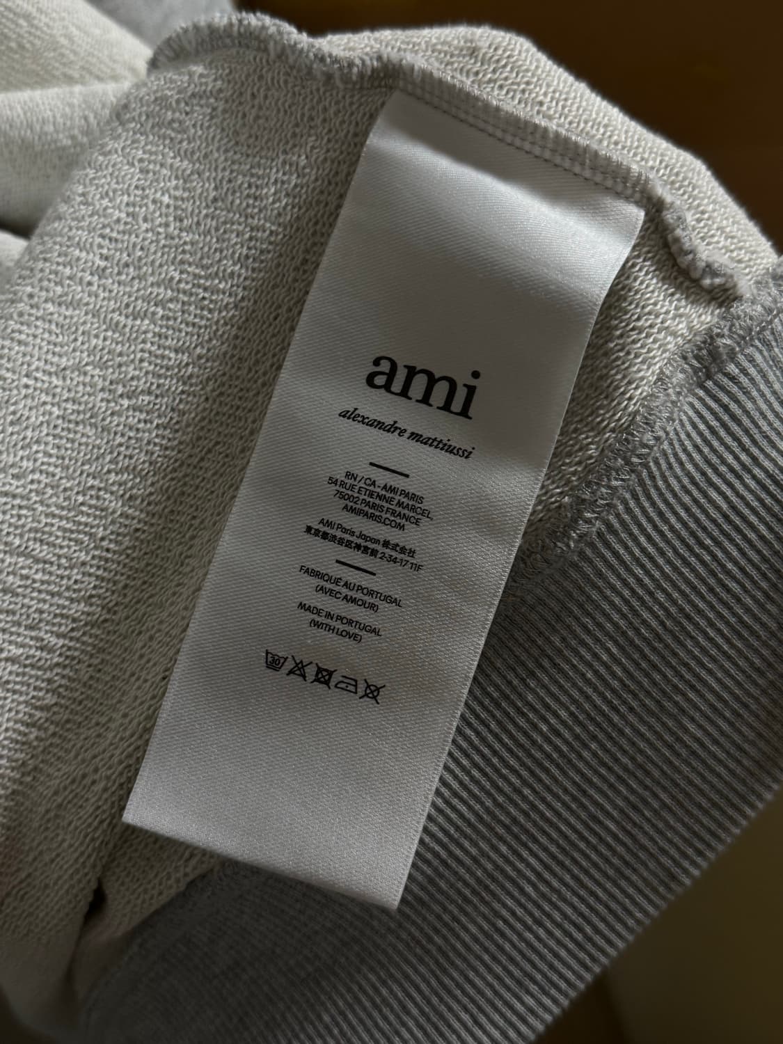 아미 24SS 스몰로고 하트 자수 후드집업 그레이 M 상품이미지8