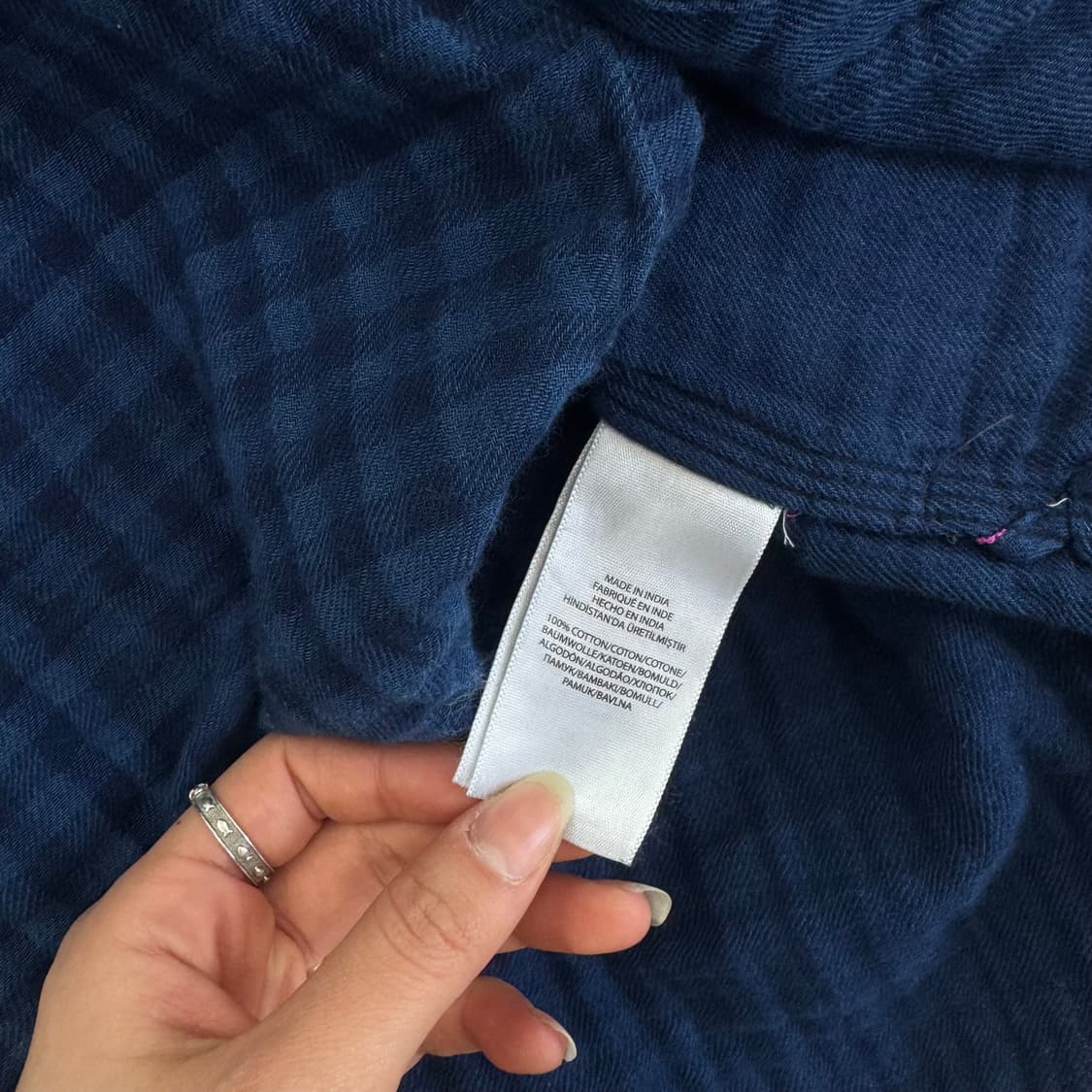 Polo 폴로 투포켓 블루 체크 코튼 셔츠  상품이미지6