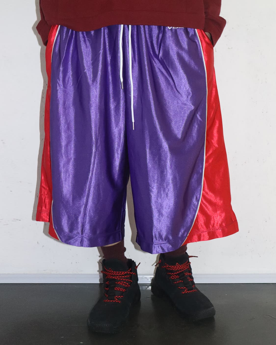 빈센트 보일리-샤틀랭 배기 볼 쇼츠 퍼플 & 레드 상품이미지3