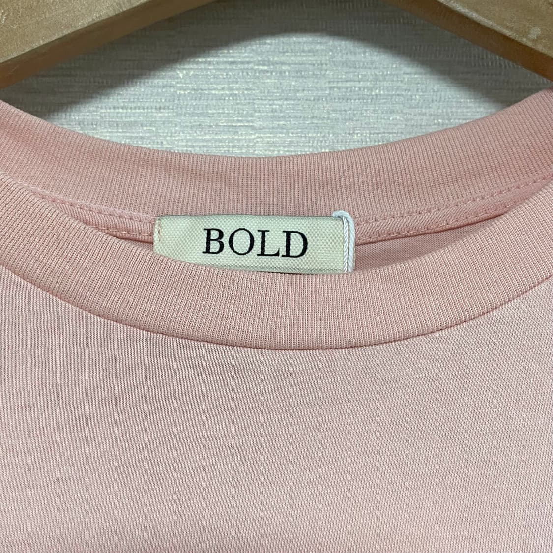 BOLD 레터링 그래픽 핑크 반팔 티셔츠 S 상품이미지3