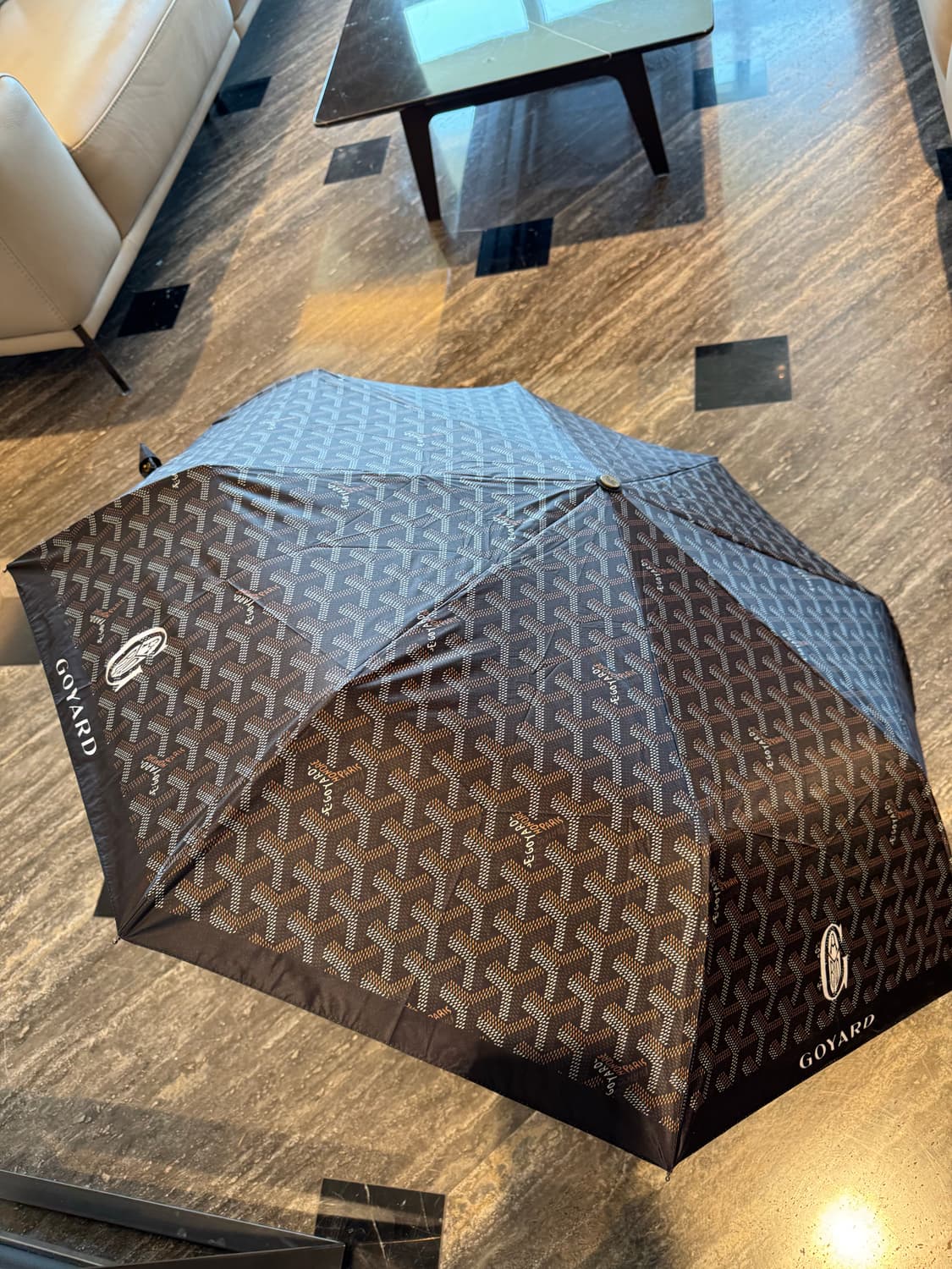 고야드 삼단자동우산 양산 상품이미지3