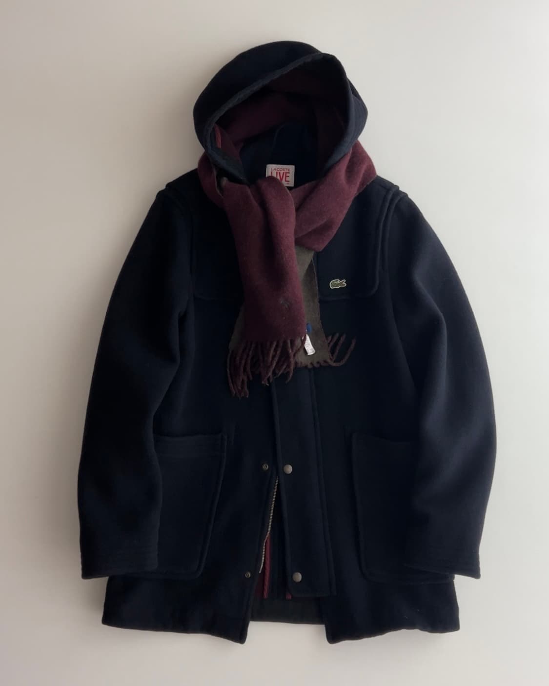 라코스테 네이비 후드 더플 코트 48 상품이미지1