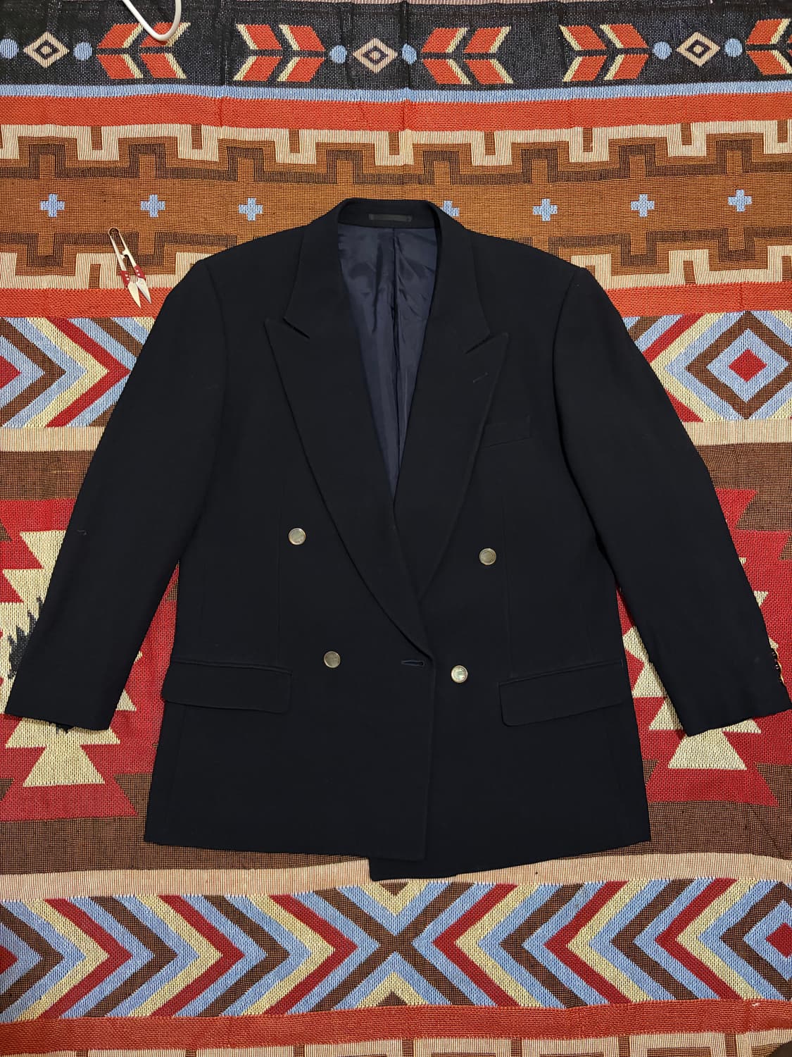 100-105) 랑방 네이비 금장 더블 브레스티드 자켓 상품이미지1