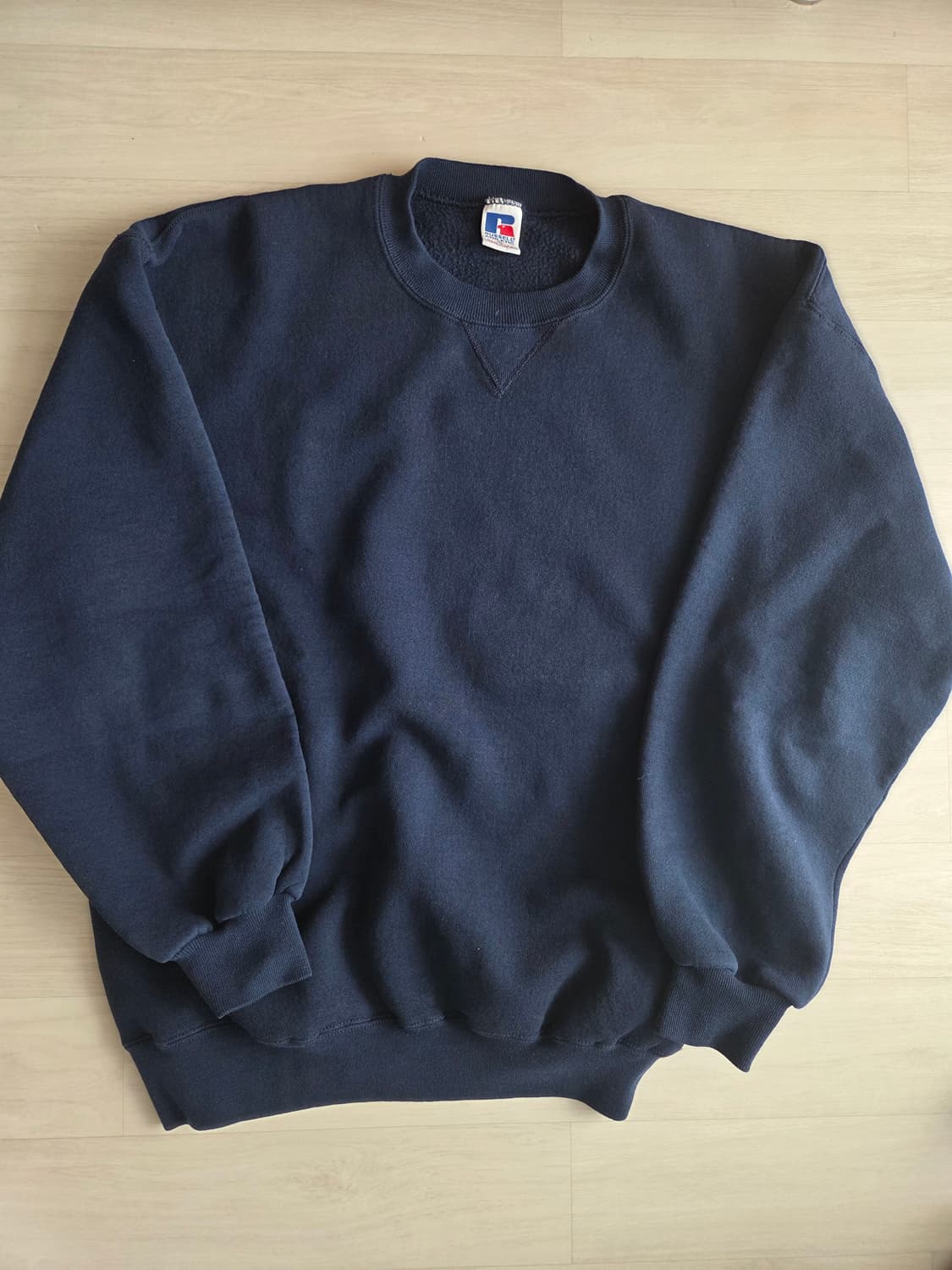 90s 러셀 무지 스웨트셔츠 네이비 상품이미지1