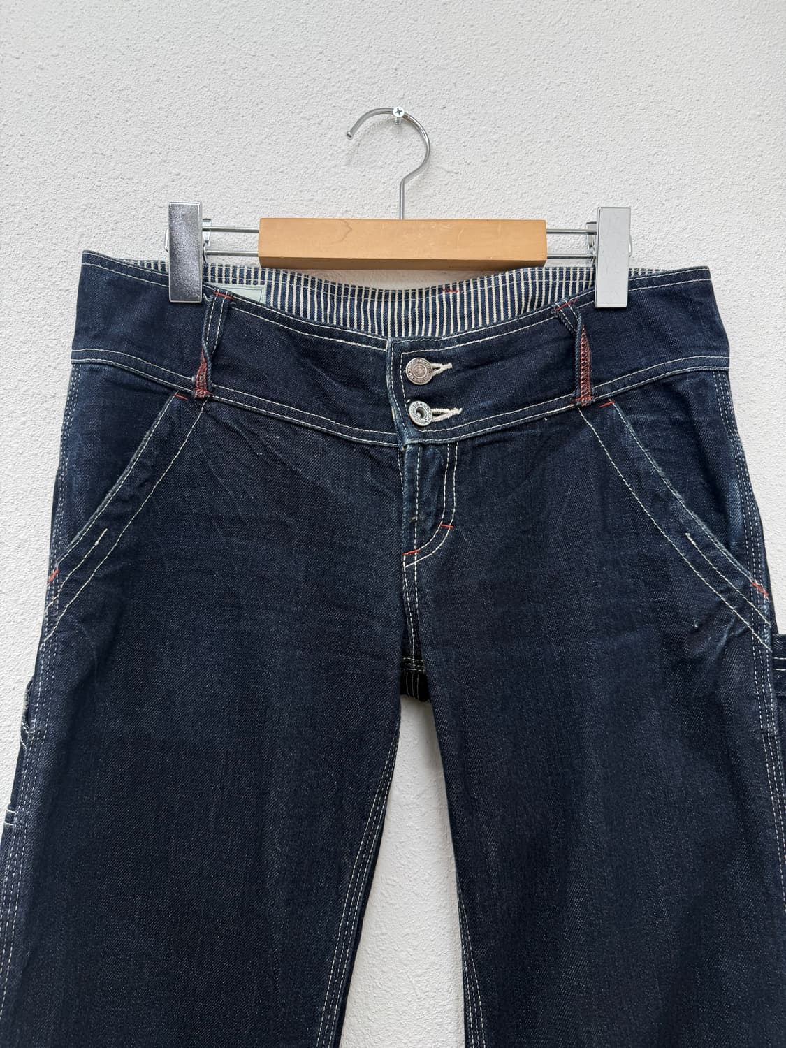 빈티지 Betty Smith 로우라이즈 부츠컷 와이드 데님 팬츠 상품이미지2