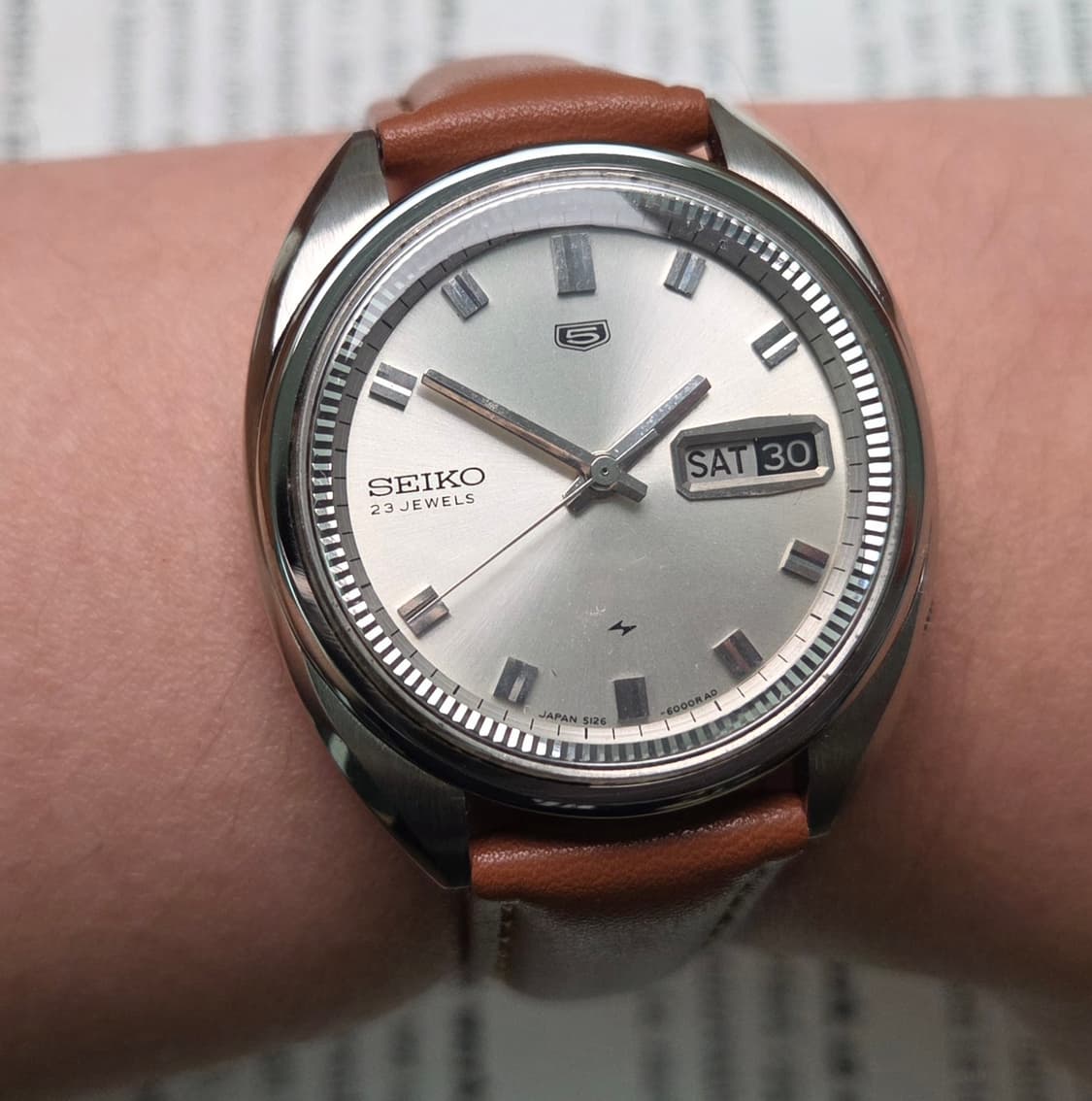 빈티지 세이코 순정 실버판 이너베젤 데이데이트 5126 오토매틱  상품이미지3
