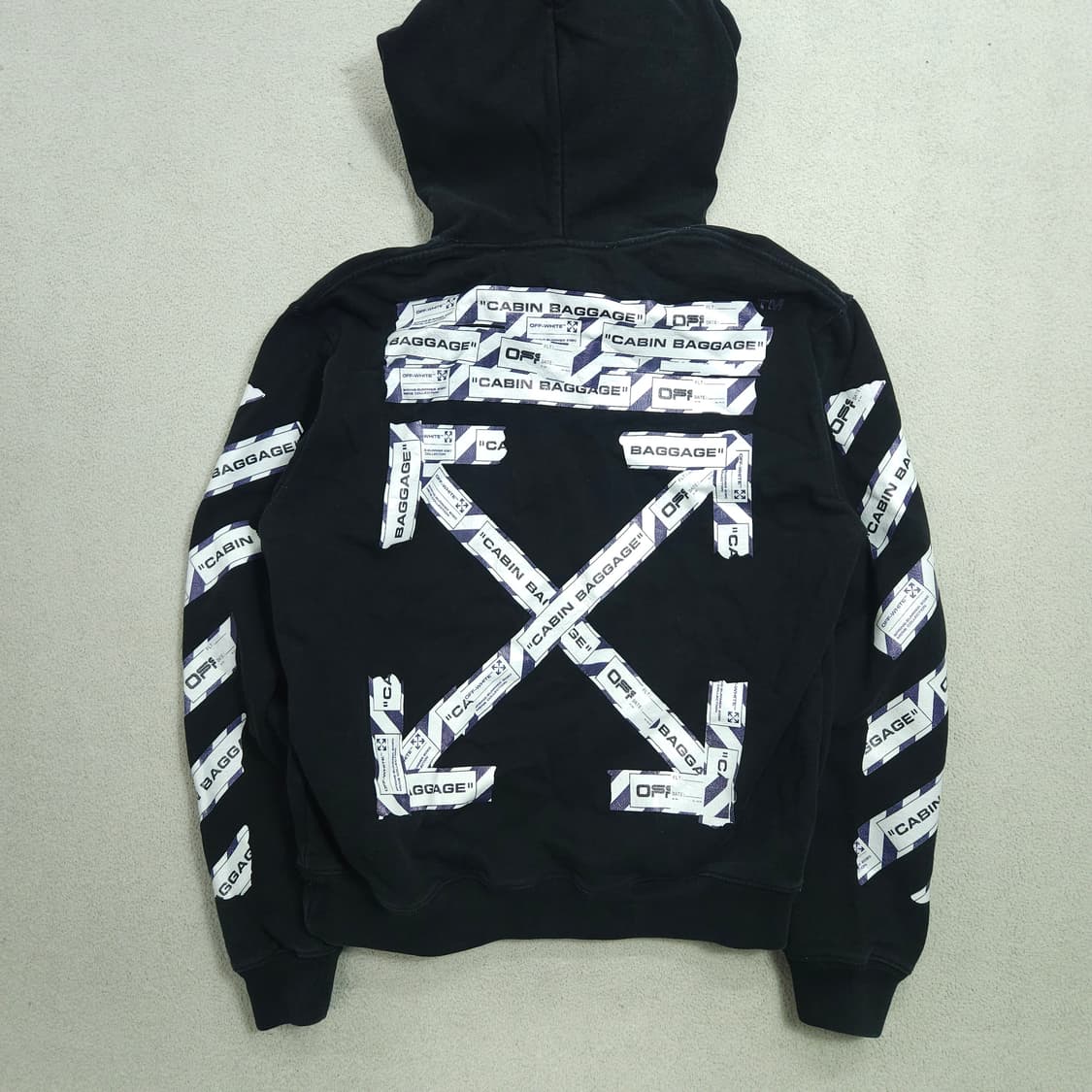 오프화이트 에어포트 후드티 S 상품이미지1