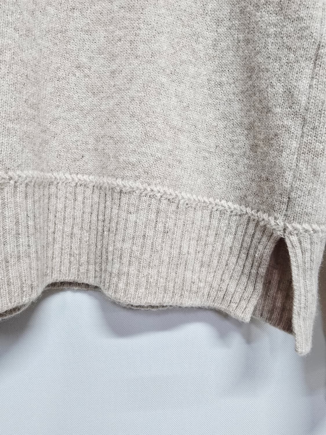 지컷 베이지 니트 후드티 모혼방 상품이미지6