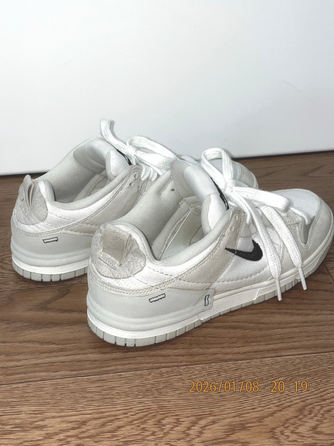 나이키 덩크 로우 디스럽트 2 화이트 라이트 본 240 상품이미지6