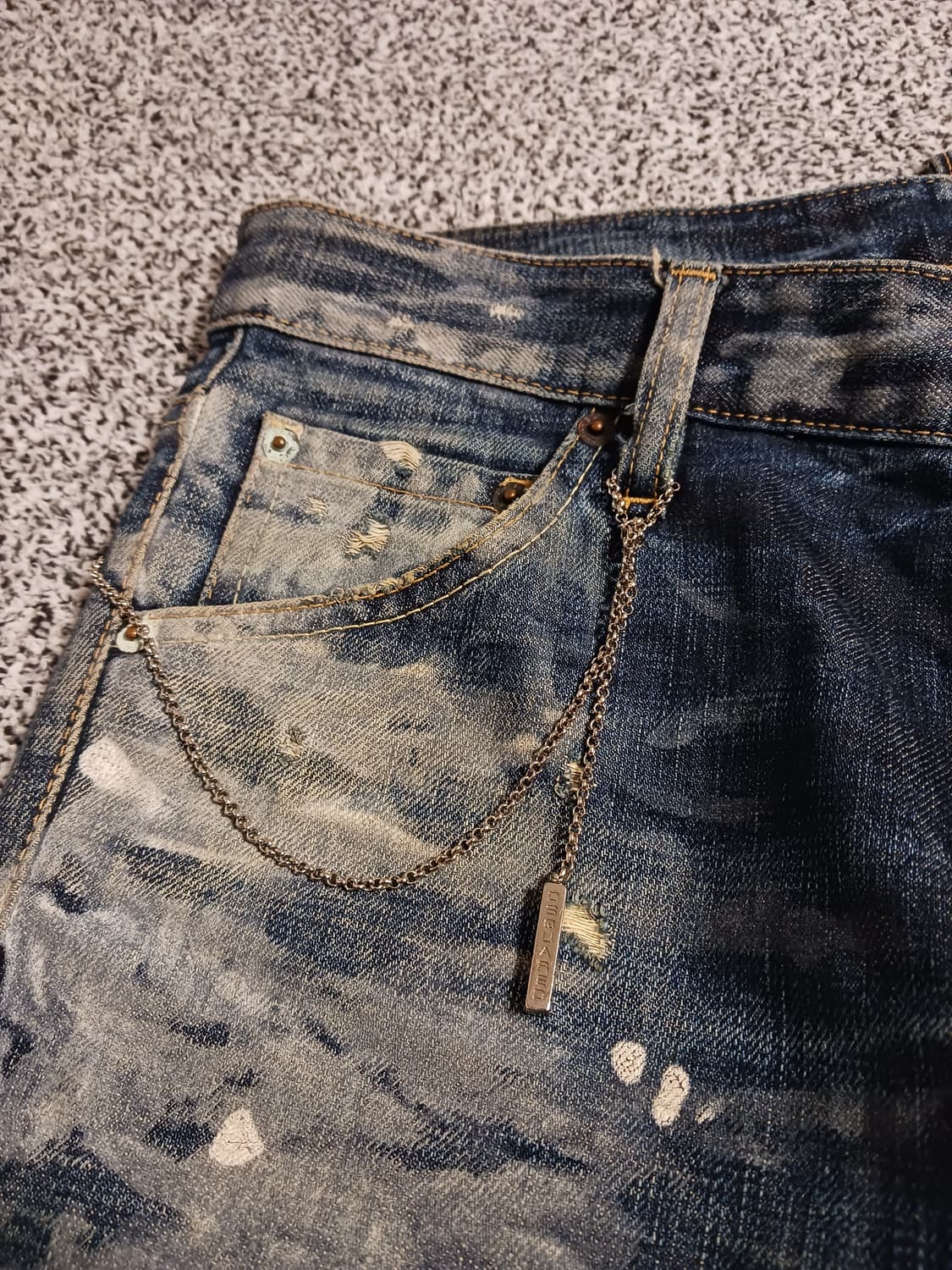 디스퀘어드2 페인트  쿨가이 체인 남성 데님팬츠 상품이미지2