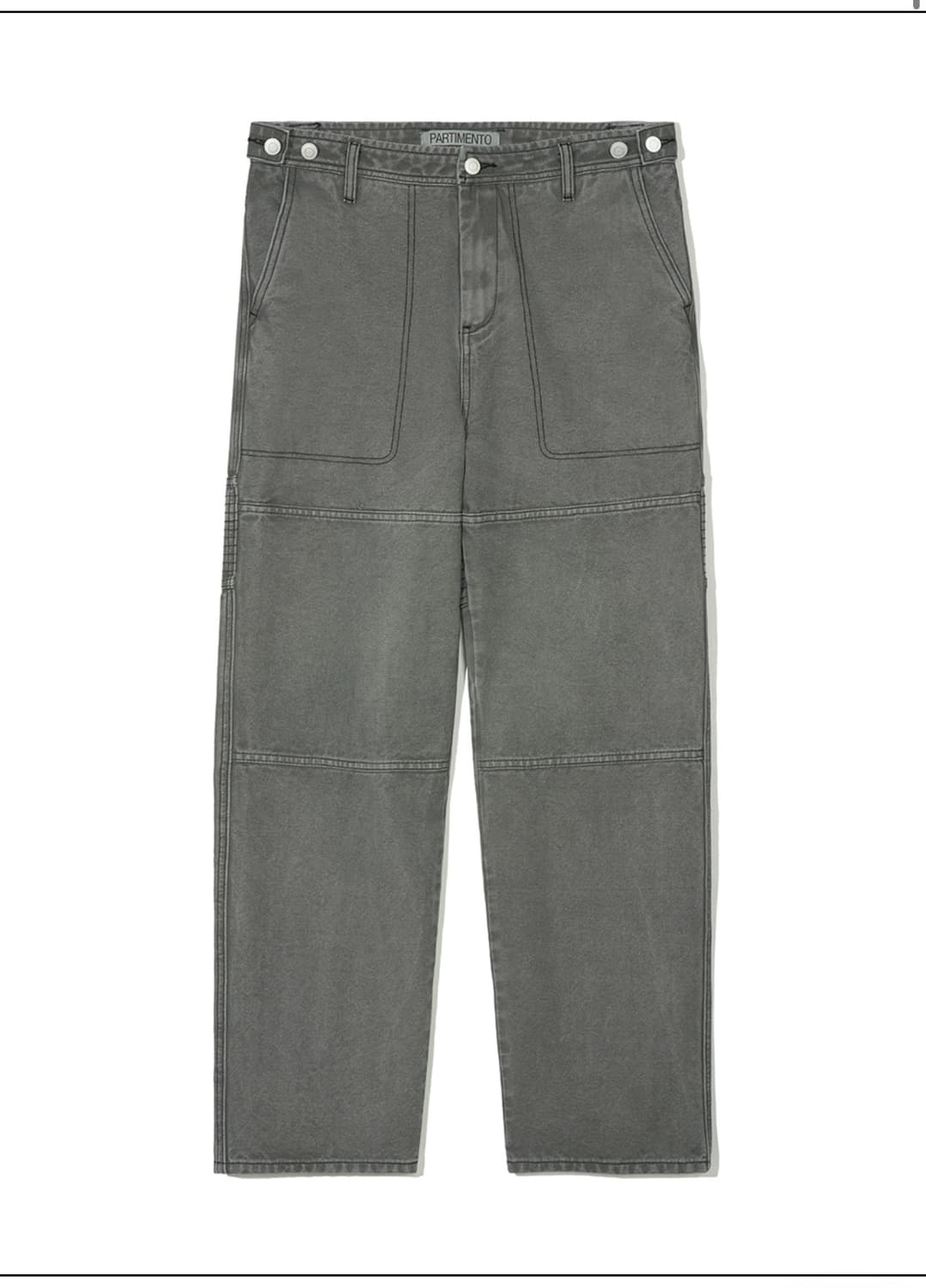 INCISION OVERSIZE DENIM PANTS LIGHT GRAY 상품이미지1
