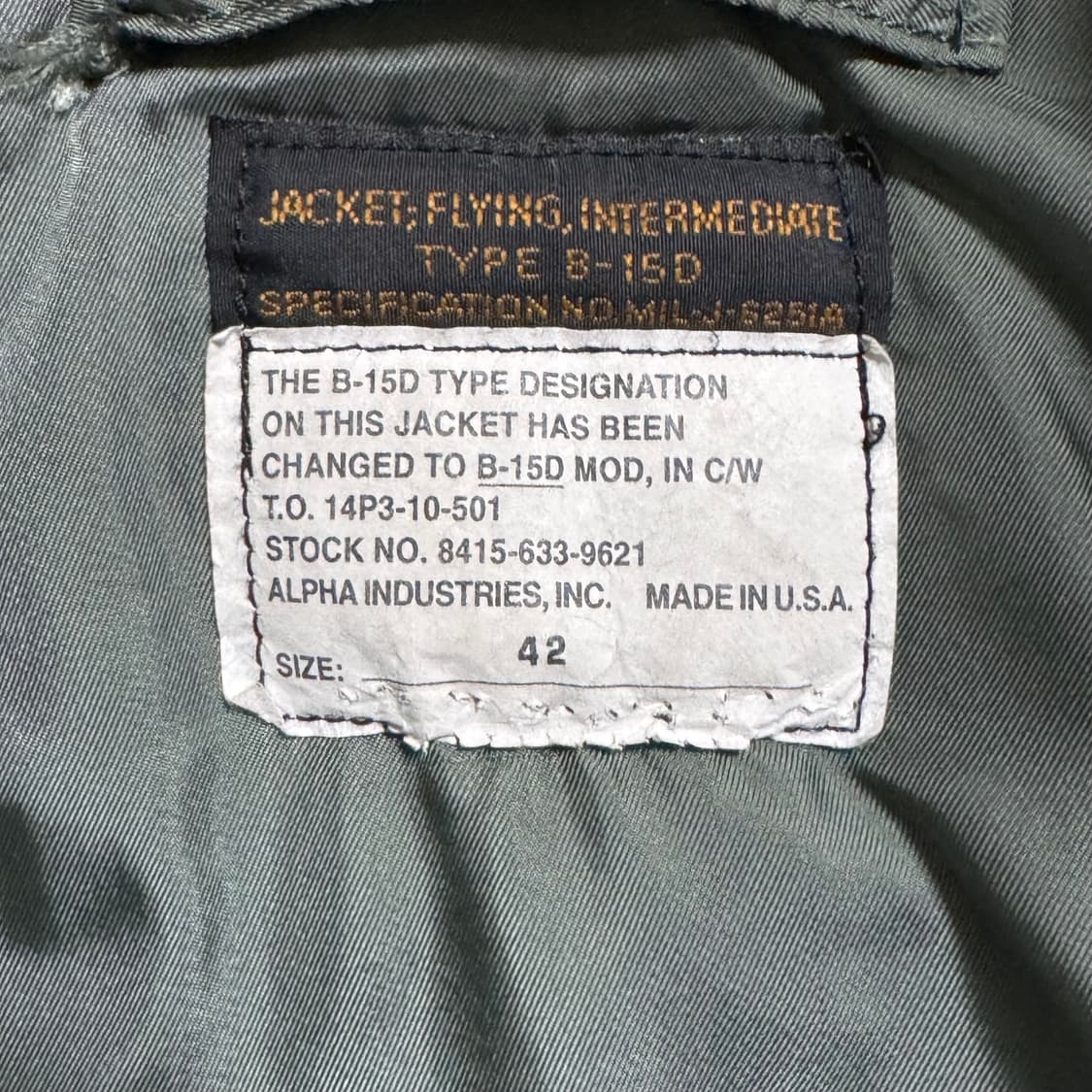 90s USA제알파 50s복각 B-15D 상품이미지3
